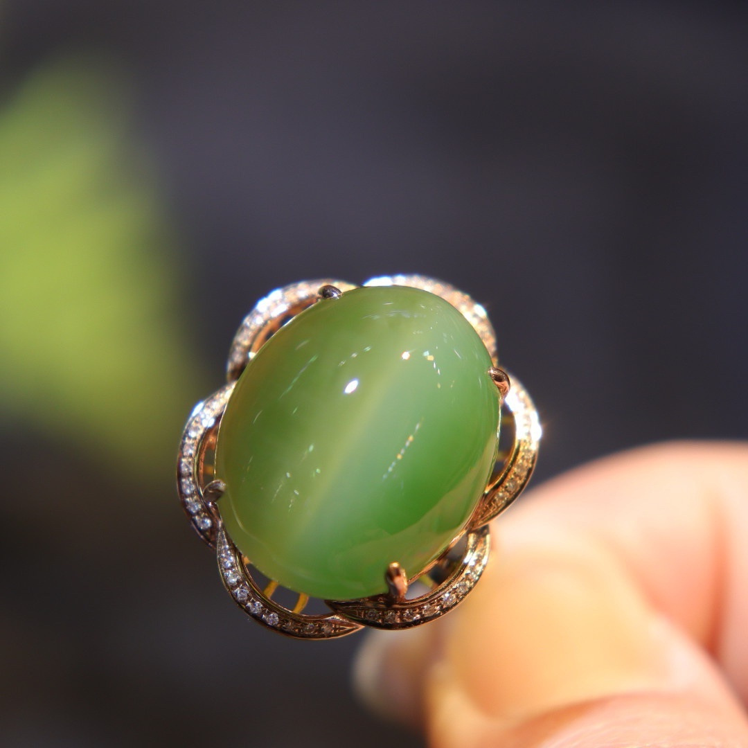 和田碧玉戒指面