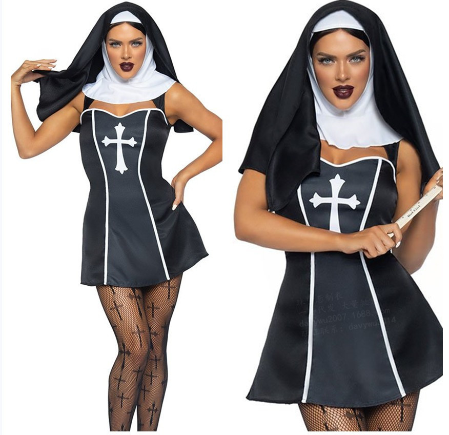 新款情趣内衣 cosplay演出服新款修女服游戏制服新款 万圣节服