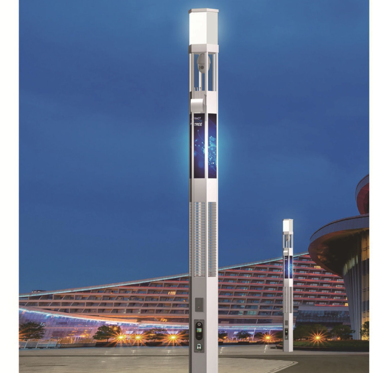 wifi 5g 智慧路灯 显示屏 带充电桩6米 8米 10米智慧路灯-阿里巴巴