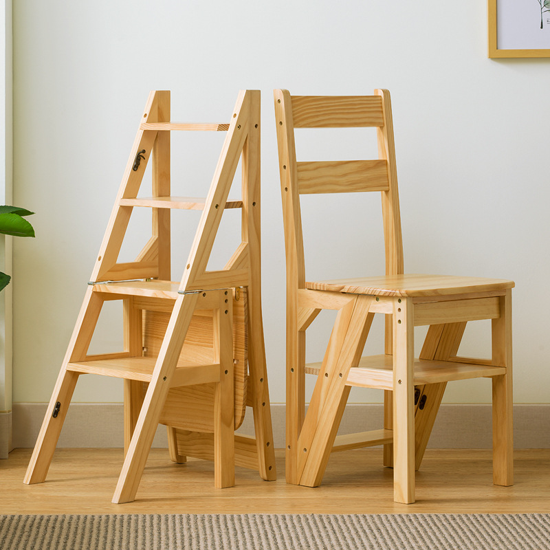梯子家用折叠踏板楼梯椅多功能梯凳室内登高凳子两用梯子椅子￥274