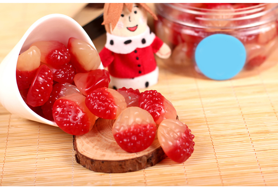 trolli口力橡皮糖荔枝形qq糖 果汁软糖糖果休闲零食3kg/袋