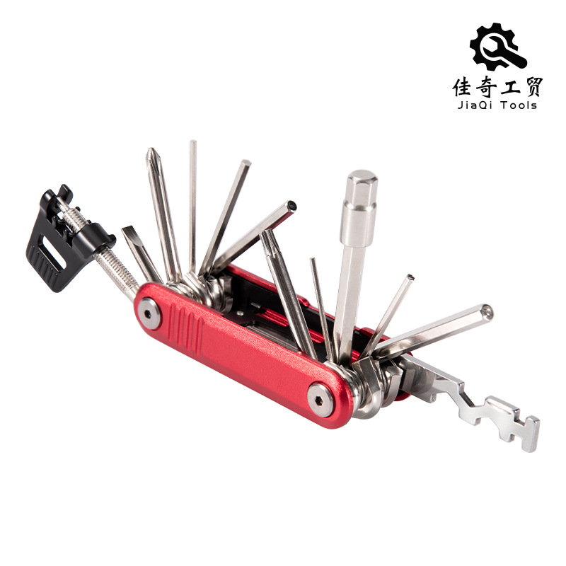 厂家自销自行车维修工具多功能户外露营工具六角扳手拆链器组合