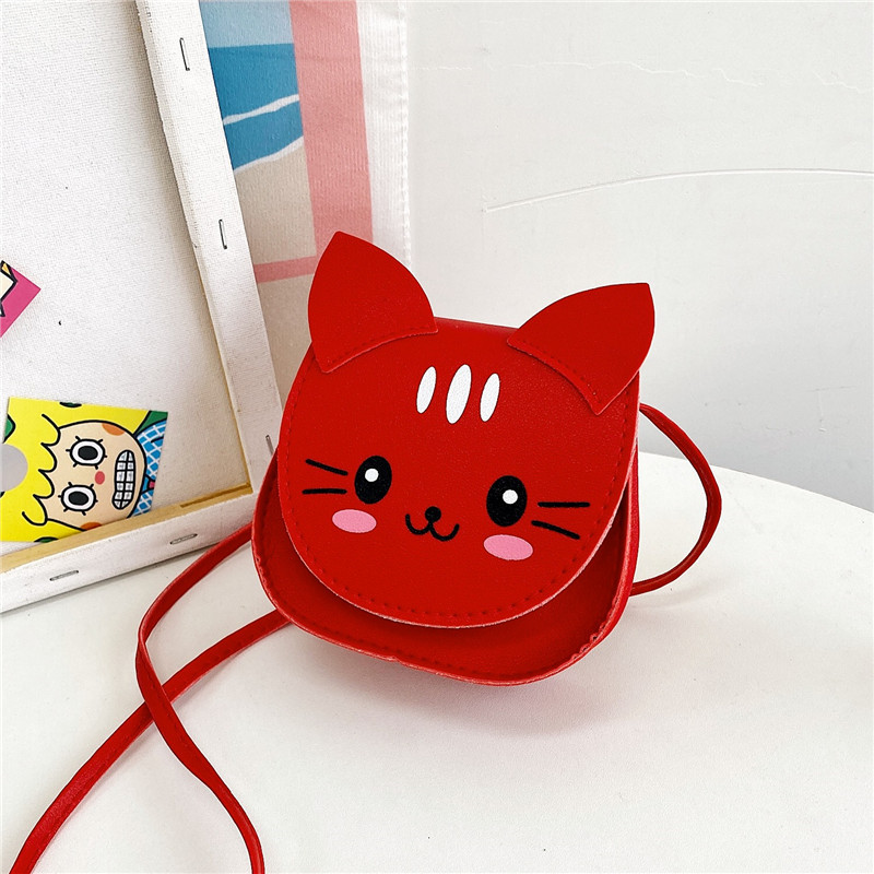 Children's Bag New Cartoon Cute Cat Messenger Bag Boys and Girls Fashion Accessories Bag Mini Change Small Bag