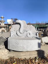 石雕动物蛇花岗岩雕刻石材十二生肖公园广场门口石头公司大理石雕