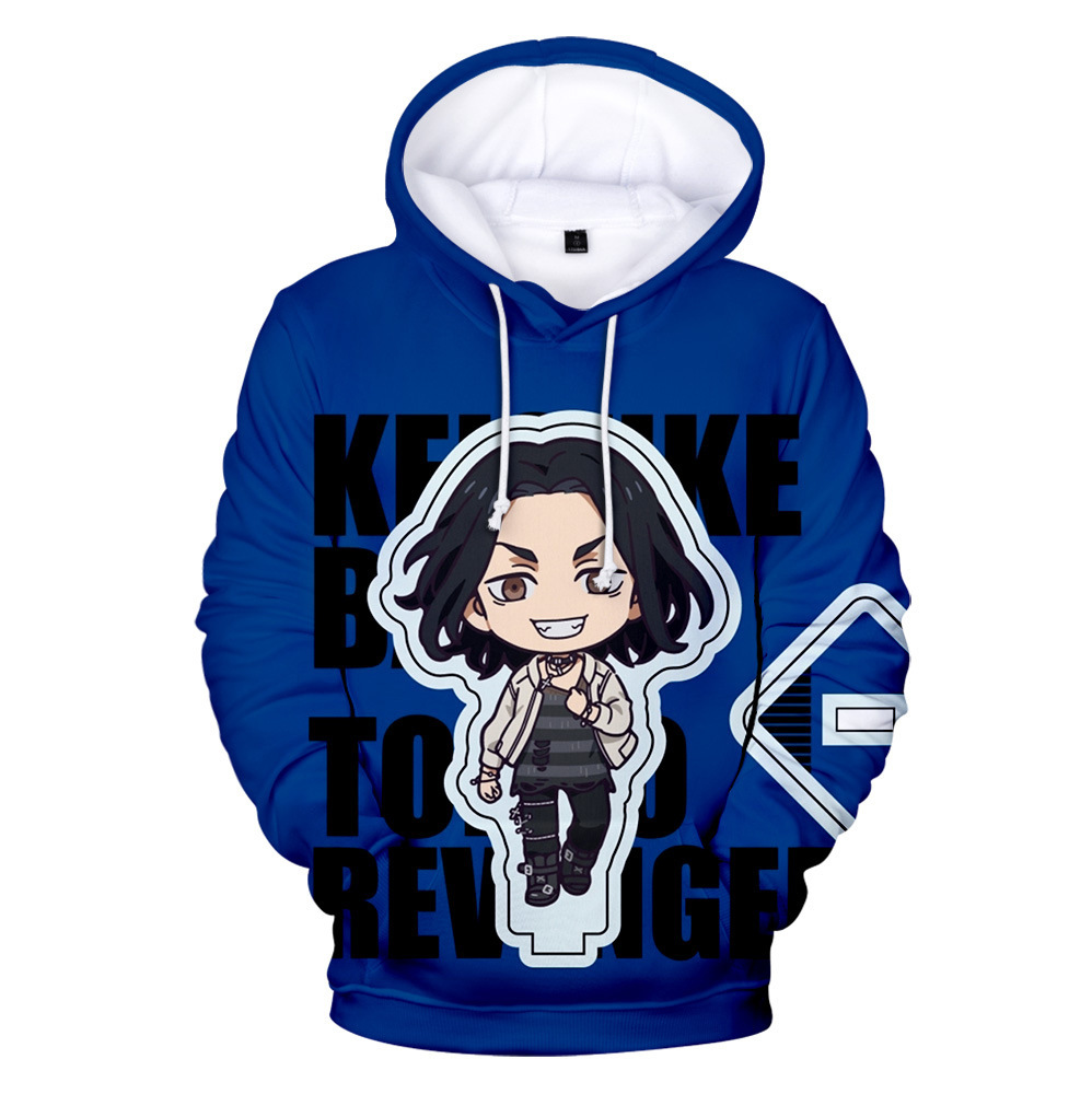 2021跨境新款 东京复仇者q版卫衣 3d数码宽松大码带帽卫衣