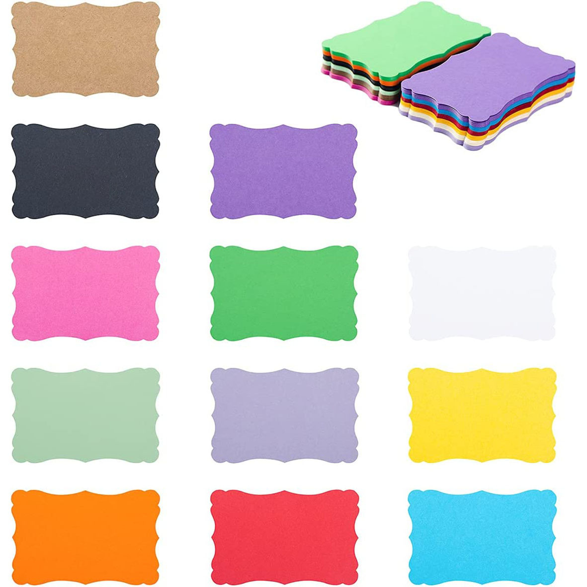 外贸热销迷你复古彩色空白卡片可书写礼品卡可打印名片单词卡纸