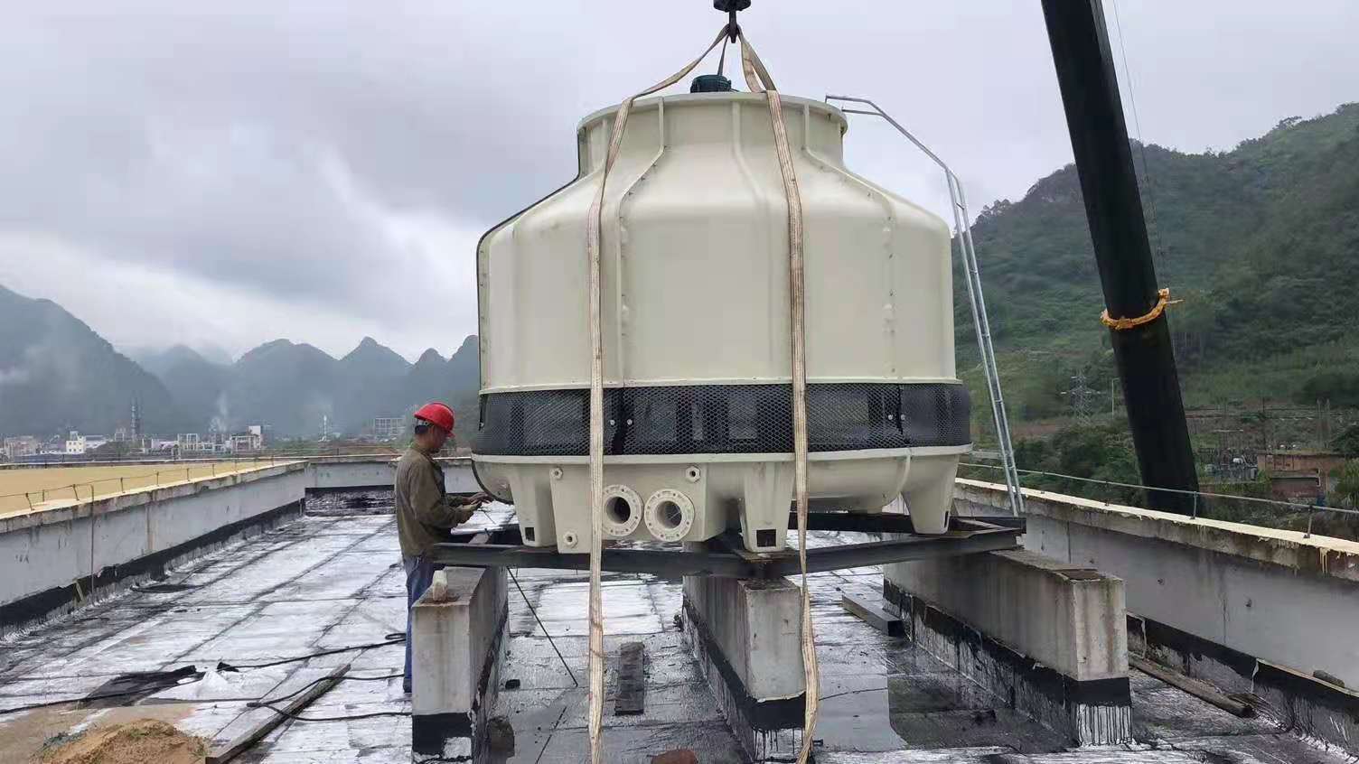 厂价批发/20/30/40/50/60/80玻璃钢冷却塔散热水塔塑料辅机冷却塔