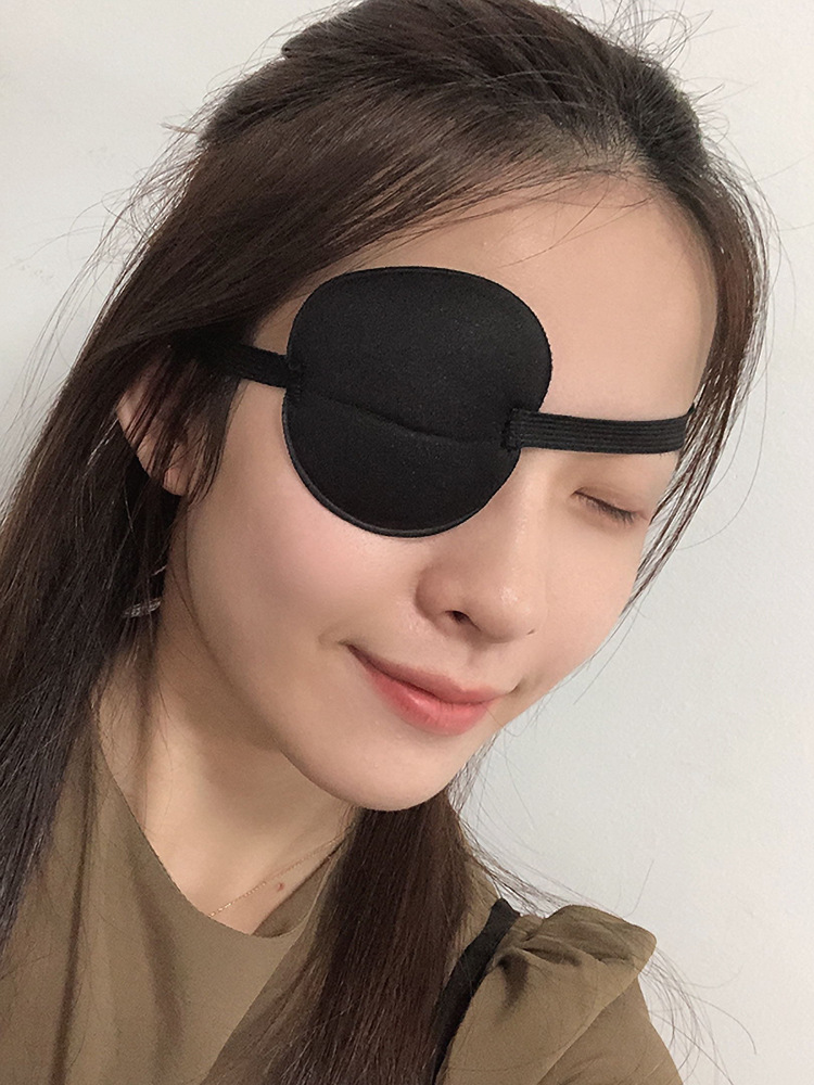全遮光松紧带海盗眼罩缓解单眼一只护眼独眼疲劳恢复2018单个眼睛