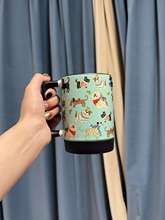 可爱狗狗马克杯咖啡杯陶瓷杯硅胶杯垫容量水杯牛奶杯奶茶杯随手杯