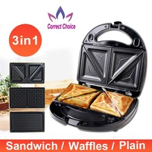 electric sandwich maker panini waffle cake breakfast跨境专供