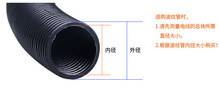8JDK黑色包塑金属软管电线电缆套管塑料保护阻燃普通穿线管蛇皮波