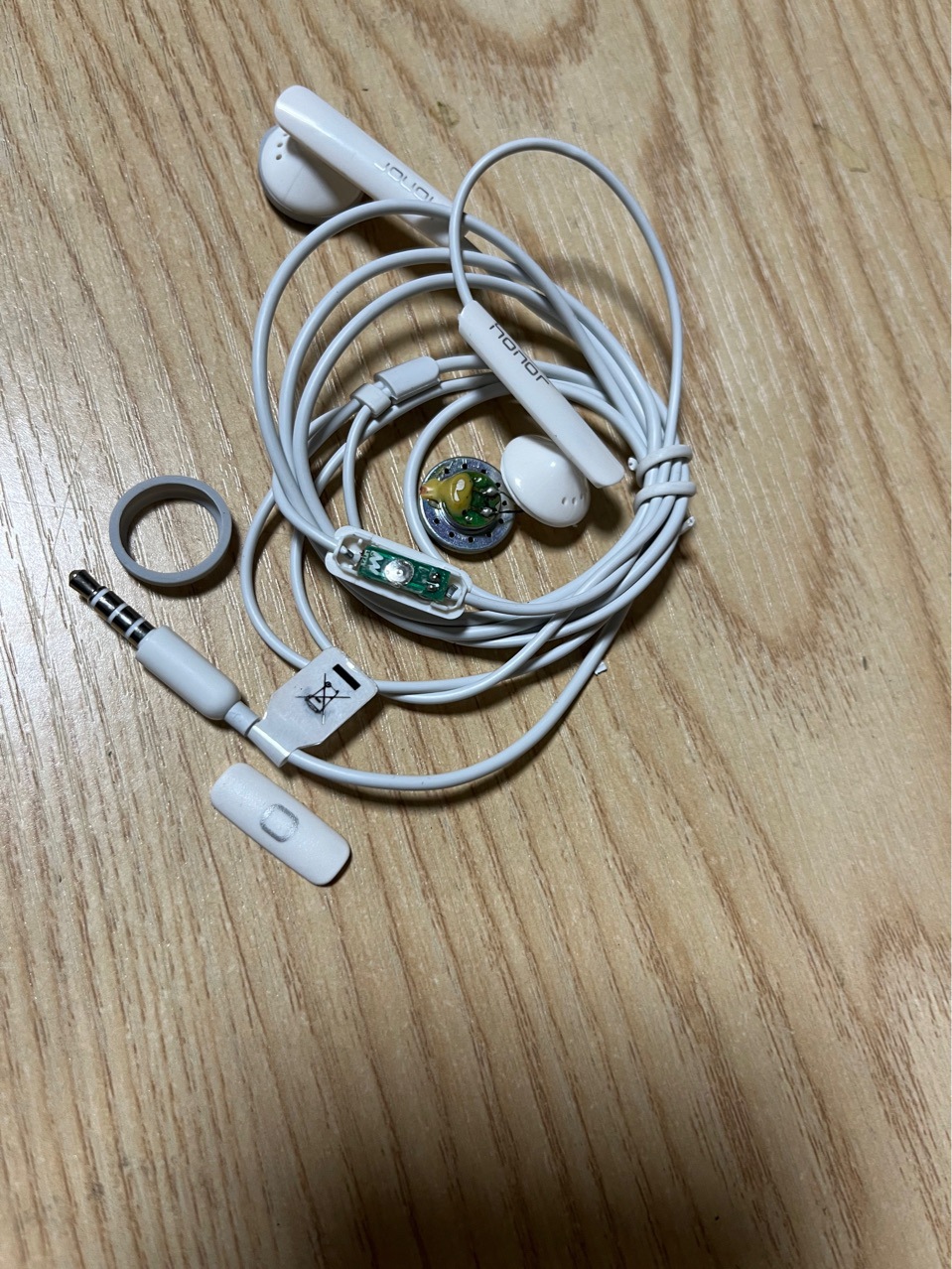 适用华为荣耀honor 手机耳机 通用动圈式线控有线耳机 铜环喇叭