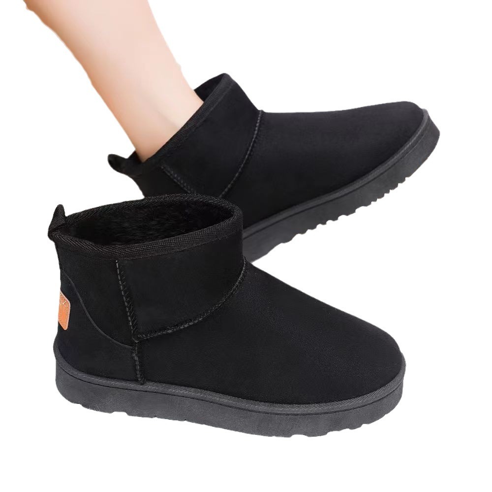 SOURCE Factory Winter New Snow Boots Fleece Lined Padded Warm Keeping Female Student Shoes Flat Women's Cotton Shoes One Piece Dropshipping