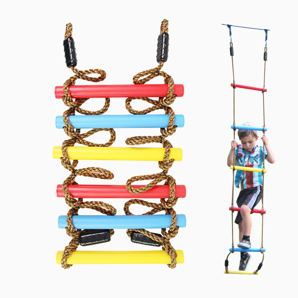 亚马逊climbing rope ladder彩色儿童爬梯家用塑料爬梯儿童爬梯
