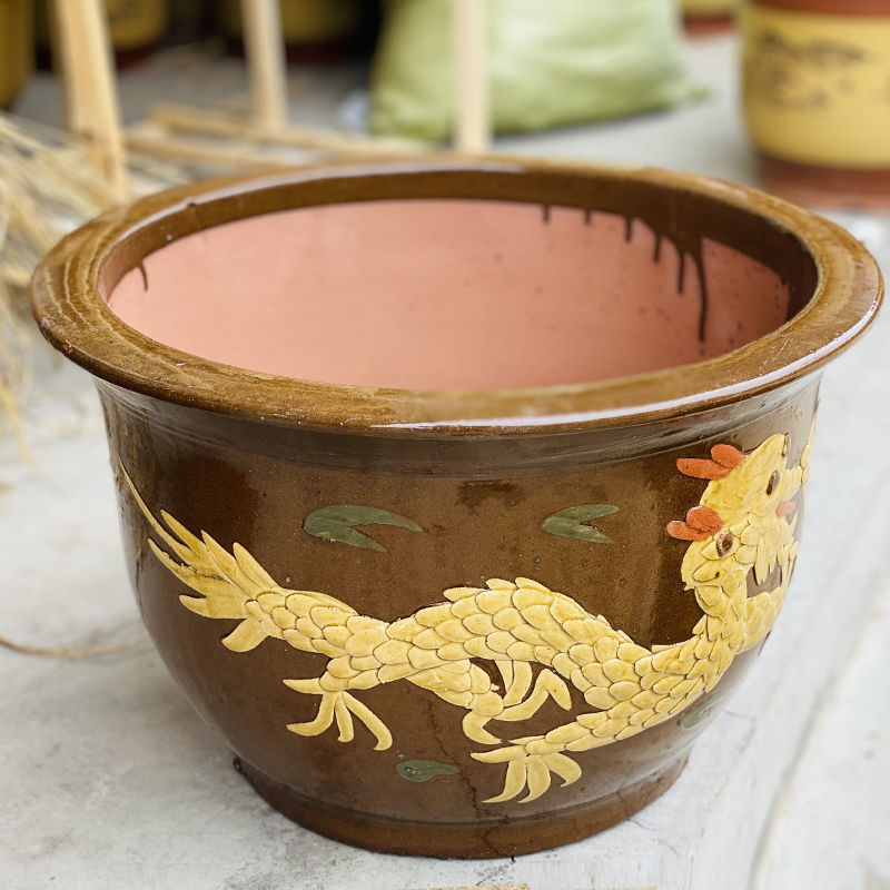龙缸盆缸花盆大号特大号陶瓷花盆庭院树桩盆景铁树发财树特价清仓