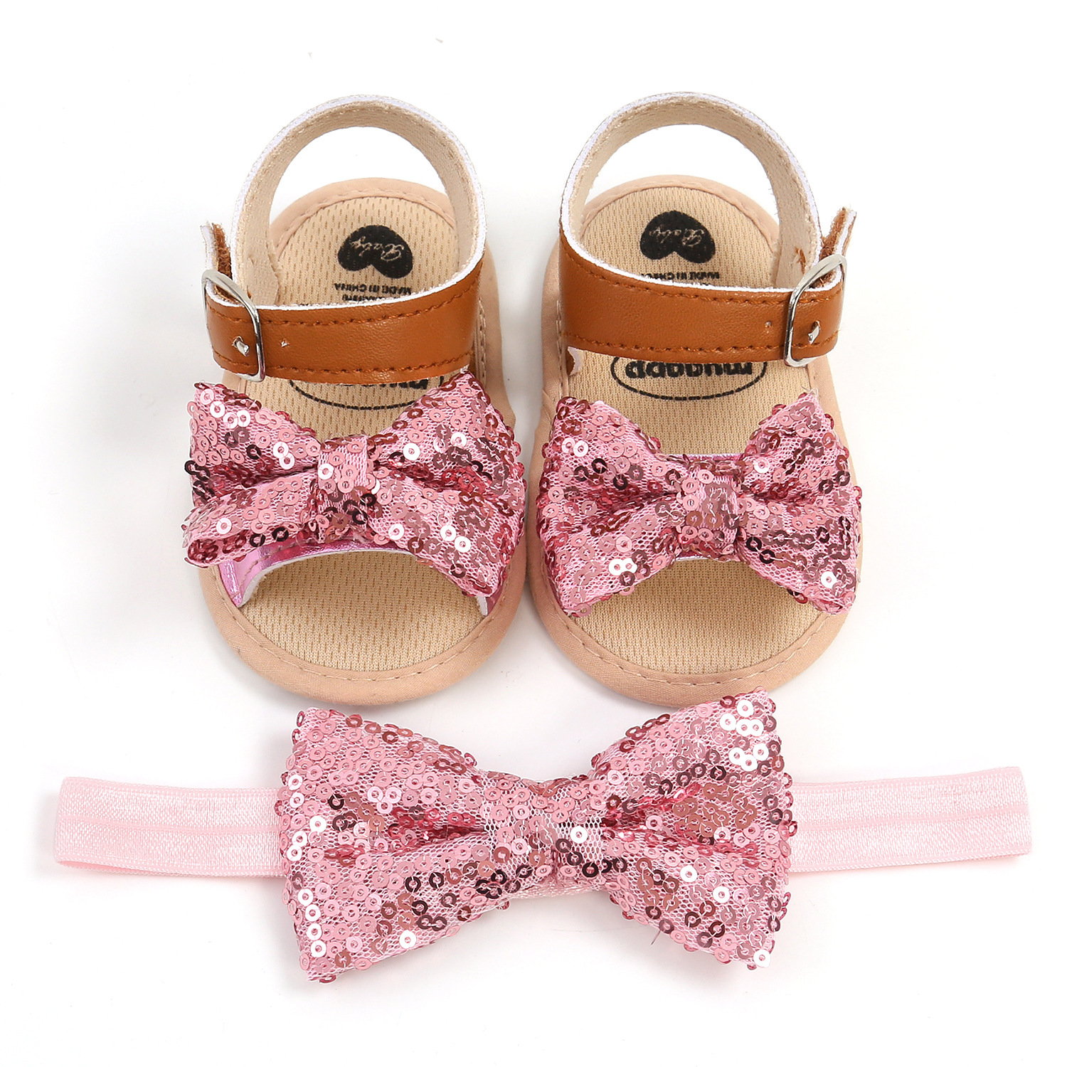Spring and Summer Bowknot Baby's Shoes Soft Bottom Sandals Baby Shoes Women's Toddler Shoes M2029