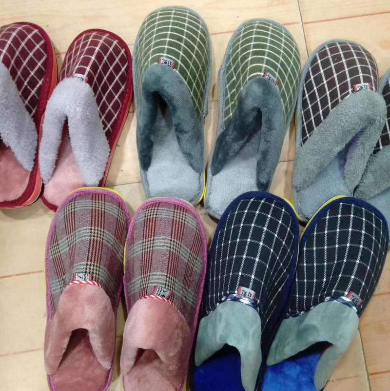 冬季加厚手工棉拖男女通穿适合乡镇摆摊保暖家居加厚棉鞋拖鞋