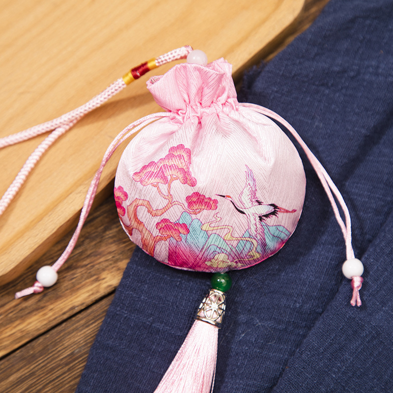 Antique Sachet Perfume Bag Portable Small Chinese Character Fu Bag Dragon Boat Festival Chinese Pouch Silk Pouch Automobile Hanging Ornament Fetal Hair Bag Drive