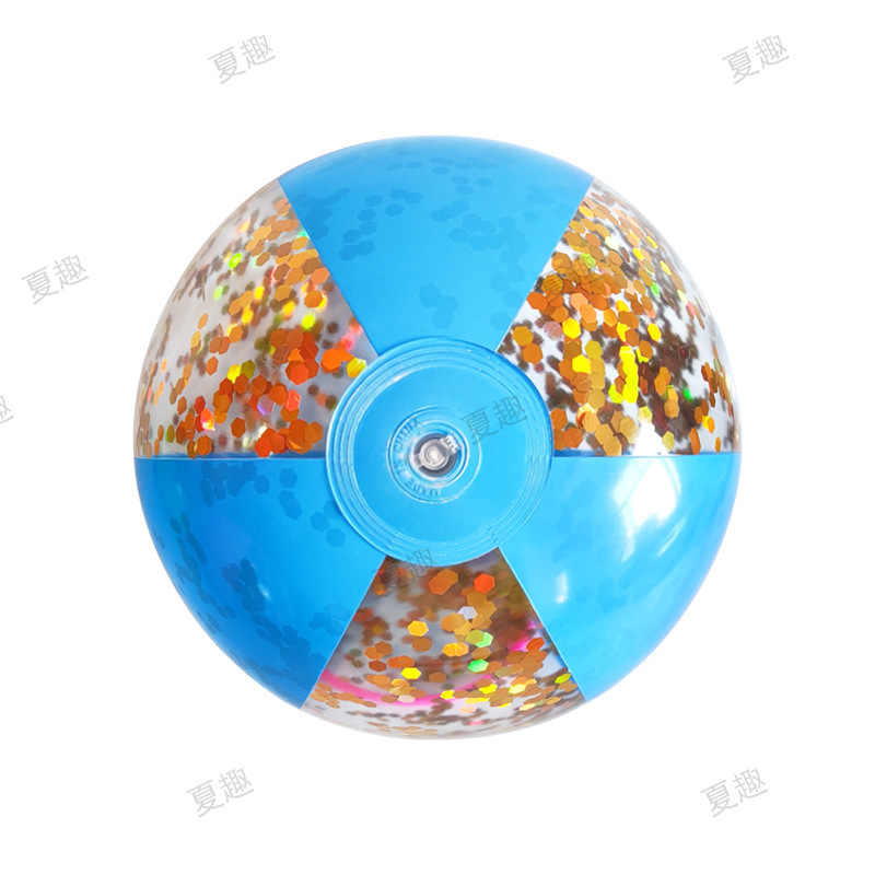 Transparent Sequin Ball PVC Inflatable Six-Piece Ball Sequins Beach Ball Plus Logo