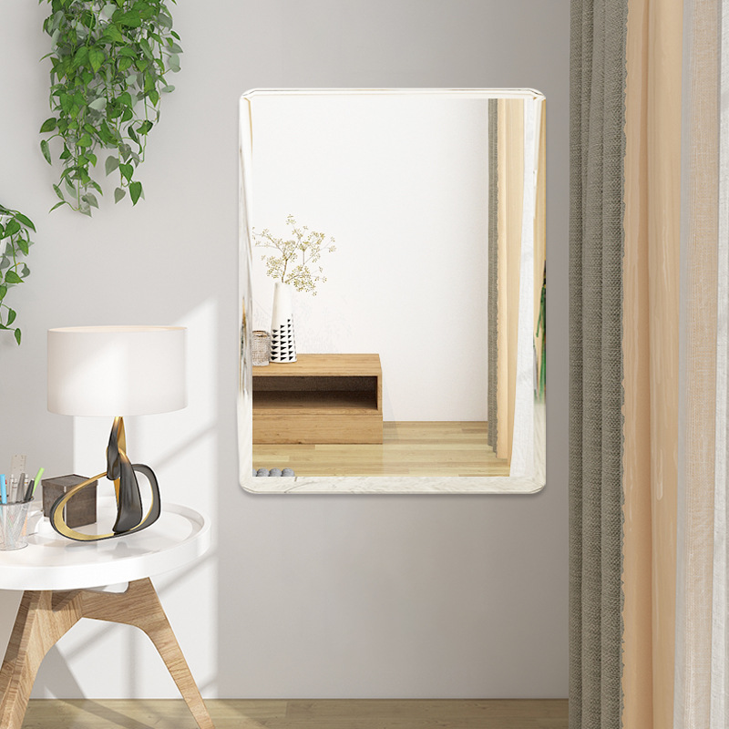 穿衣镜子贴墙自粘小户型浴室墙面免打孔客厅玄关半身软纸小块家用