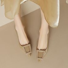 白色高跟鞋女性感细跟不累脚2024年秋季新款尖头浅口漆皮气质单鞋