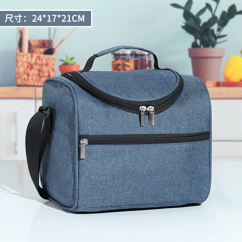 Cross-Border Hot Thickened Waterproof plus Size Capacity Lunch Box Bag Shoulder Bag Insulation Lunch Box Bag Factory Direct Supply