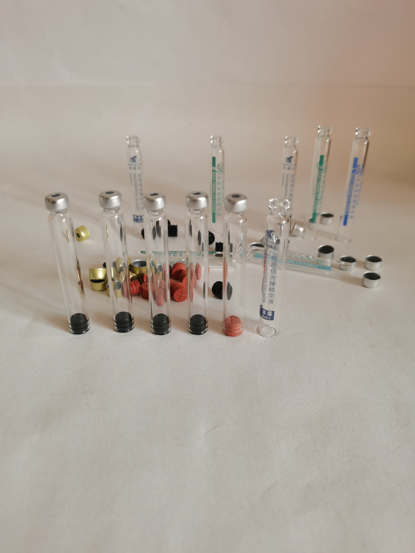 3毫升卡式瓶 双腔卡式瓶 胰岛素瓶 精华液卡式瓶1.5 配套盖子