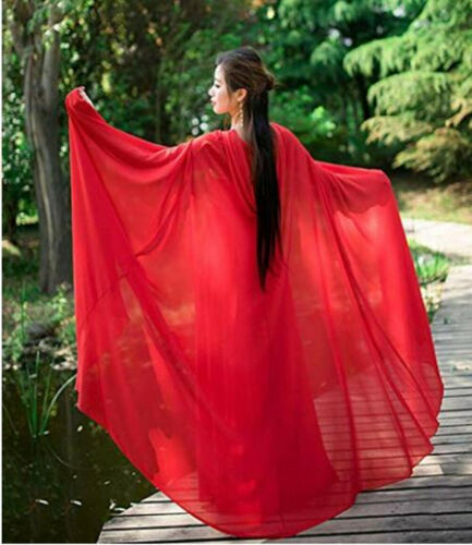 古典仙气十足仙女演出服夏秋雪纺斗篷连帽海边度假沙滩薄款披风