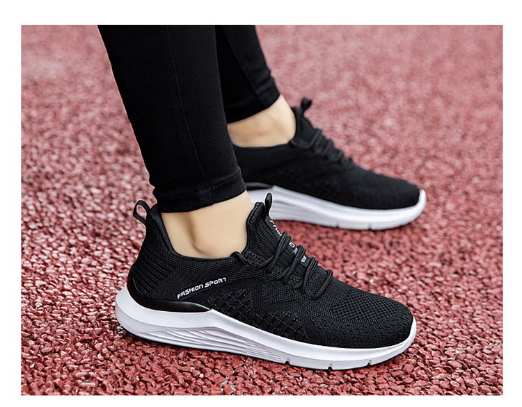 春夏季新款健步老人鞋一脚蹬飞织透气休闲妈妈鞋中老年情侣跑步鞋