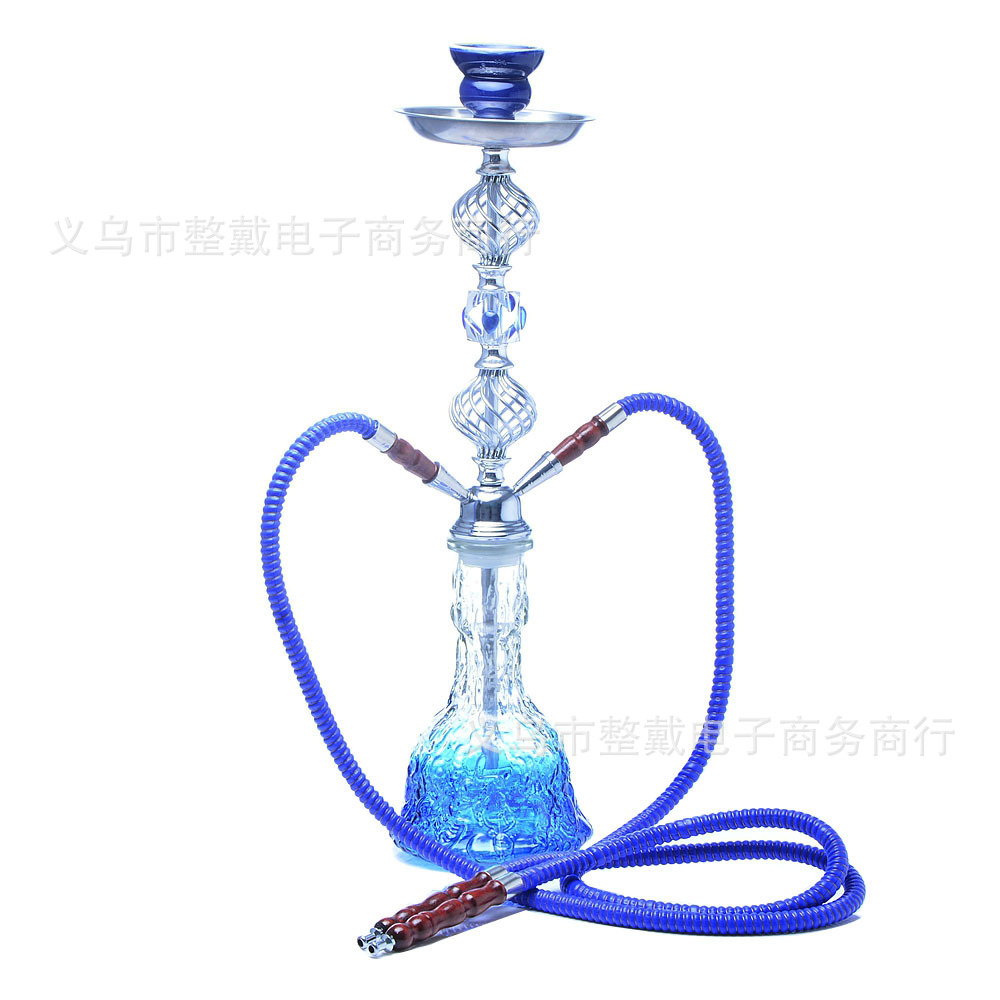 跨境阿拉伯水烟壶双管套装烟具大号水烟装饰壶外贸货源hookah