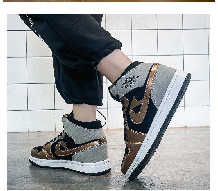 aj男鞋秋冬新款aj高帮空军一号情侣板鞋青少年中学生篮球运动鞋男