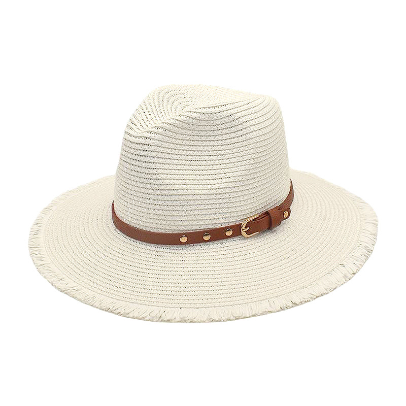 Amazon Summer New Sun Hat Spring and Summer Men's and Women's Outdoor Travel Sun Protection Straw Hat British Straw Hat