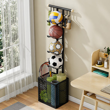 家用运动器材多功能收纳架室内篮球足球类置物架客厅瑜伽垫收纳筐