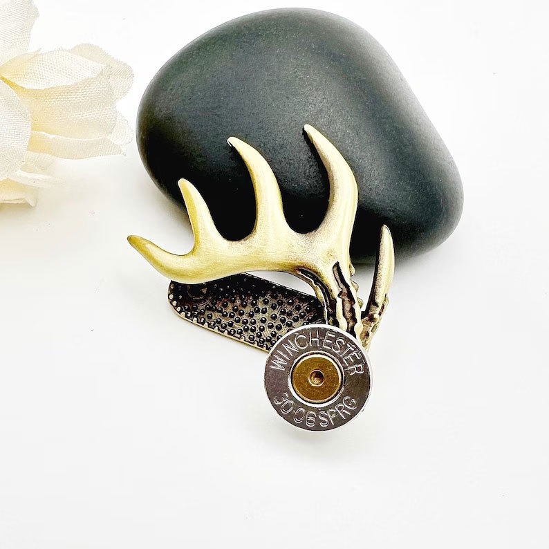 跨境antler hat clip gifts for hunters鹿角帽夹送给父亲的礼物