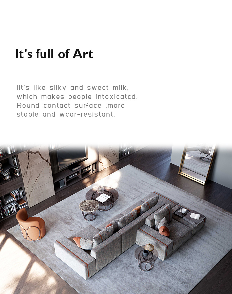 意式trussardi casa系列创意模块沙发别墅意大利轻奢组合沙发