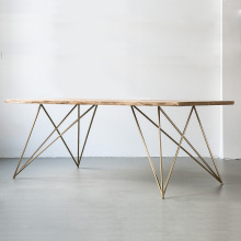 现代简约实木会议桌长桌子工业风长方形办公桌电脑桌洽谈桌椅组合