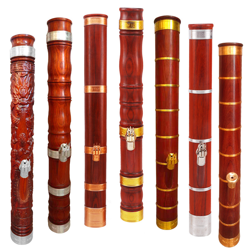 云南水烟筒大号正宗花梨木红木老式实木烟筒烟丝小号专用烟斗