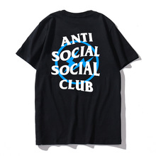 欧美潮牌Anti Social Social Club ASSC闪电字母印花男女情侣短袖