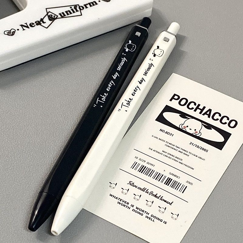 Xiaohongshu Same Style Pacha Dog Square Pen Good-looking Press Gel Pen Ins Style Simple Brush Question Pen Girl Heart