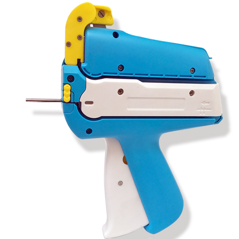 自动套环枪圆圈吊牌枪 服装挂牌绳枪打子母扣枪 标签枪免手穿胶针