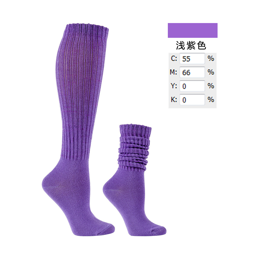 Cross-Border Hot Socks Spring and Summer European and American Style Thin Slouch Socks Female Colorful Mid-Calf Length Trendy Bunching Socks