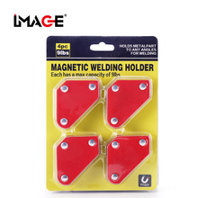 4pc强磁焊接定位器 电焊辅助支架 磁性吸铁 直角磁铁 斜角多角度