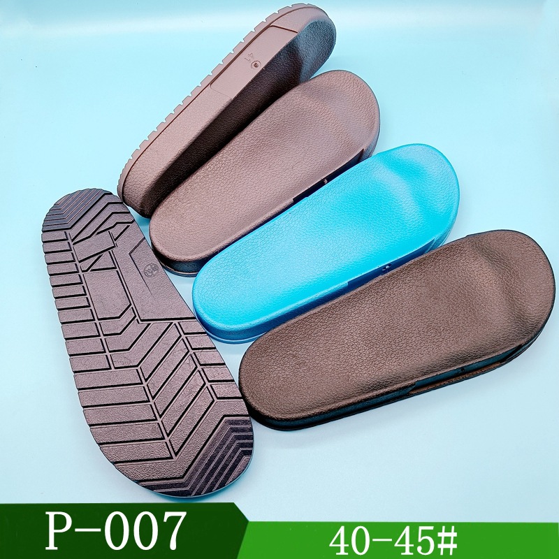 批发拖鞋鞋底pvc材质加厚款手工贴合一字拖耐磨男士拖鞋大底外销