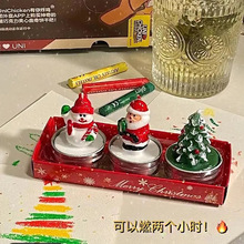 圣诞树蜡烛圣诞卡通造型小可燃圣诞节装饰礼物礼品夜跨境代发厂家