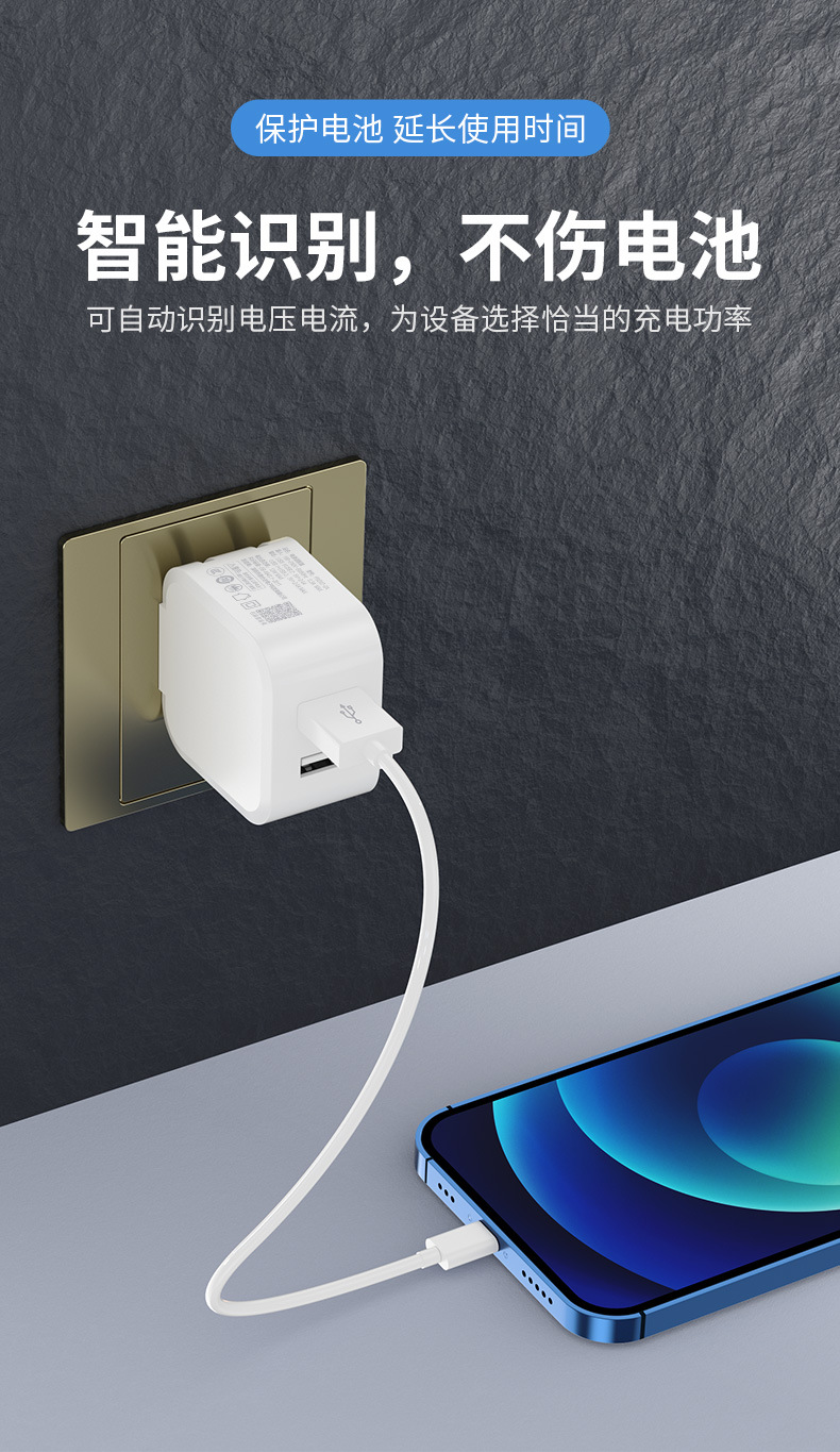 品胜充电头多usb充电器适用于苹果6s快充双2.4a iphone6sp数据线