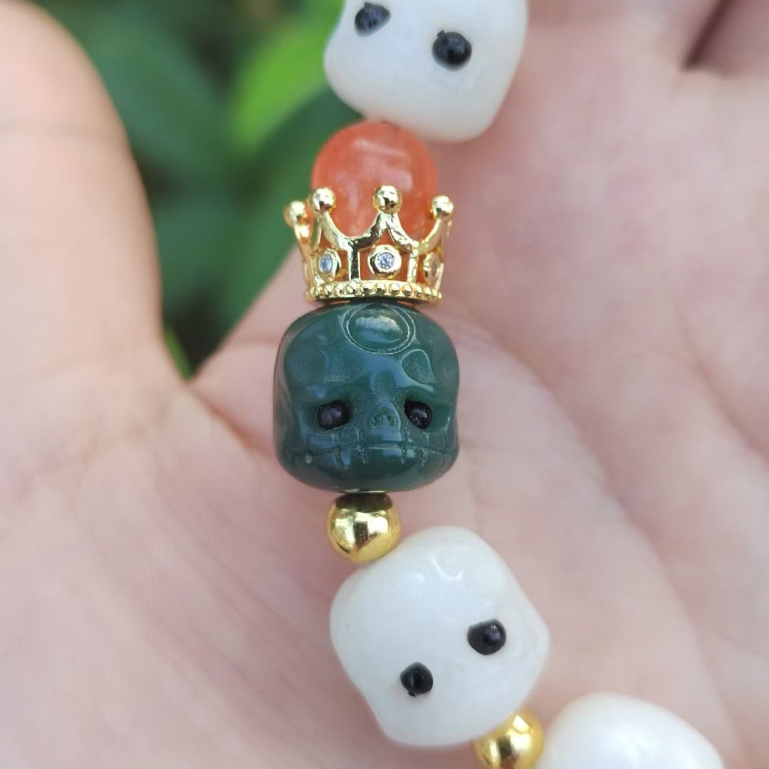 天然菩提根雕刻阿呆文玩男女款手串手链佛珠配件