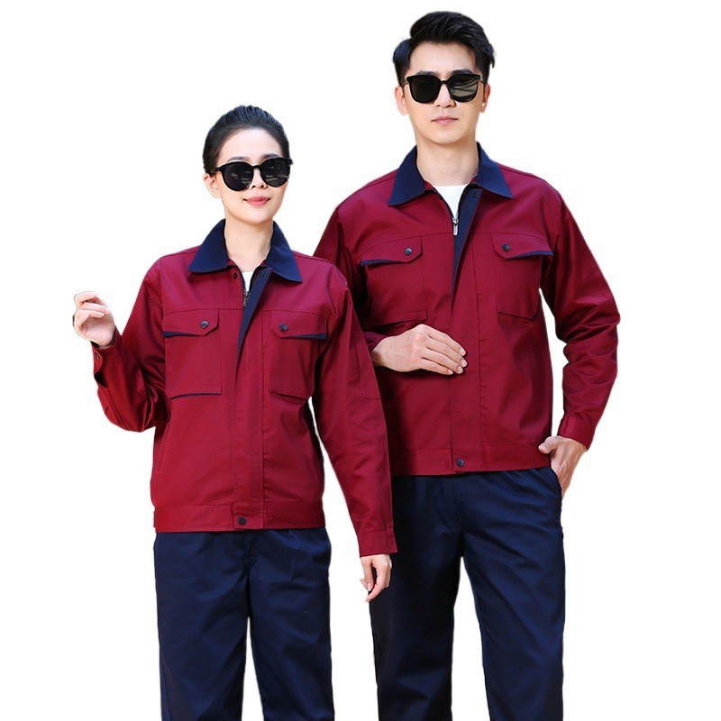 男耐磨春秋工人车间厂服汽修服上衣机电工地劳保服长袖工作服套装