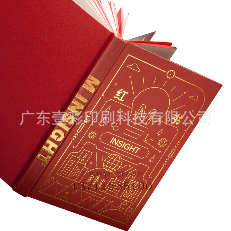 Customized Right Angle Hardcover Book Novel Hard Leather Framed Black and White Book English Translation Best-Selling Button in Europe and America Story Book Printing