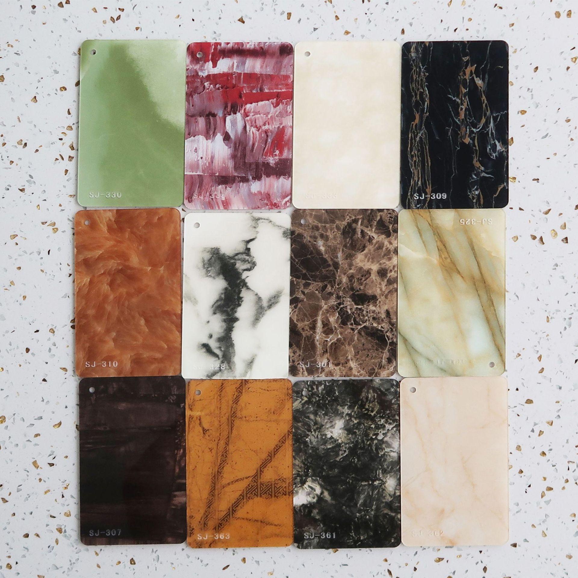 厂家定制大理石亚克力板  石纹压克力板欧美托盘支架有机玻璃pmma