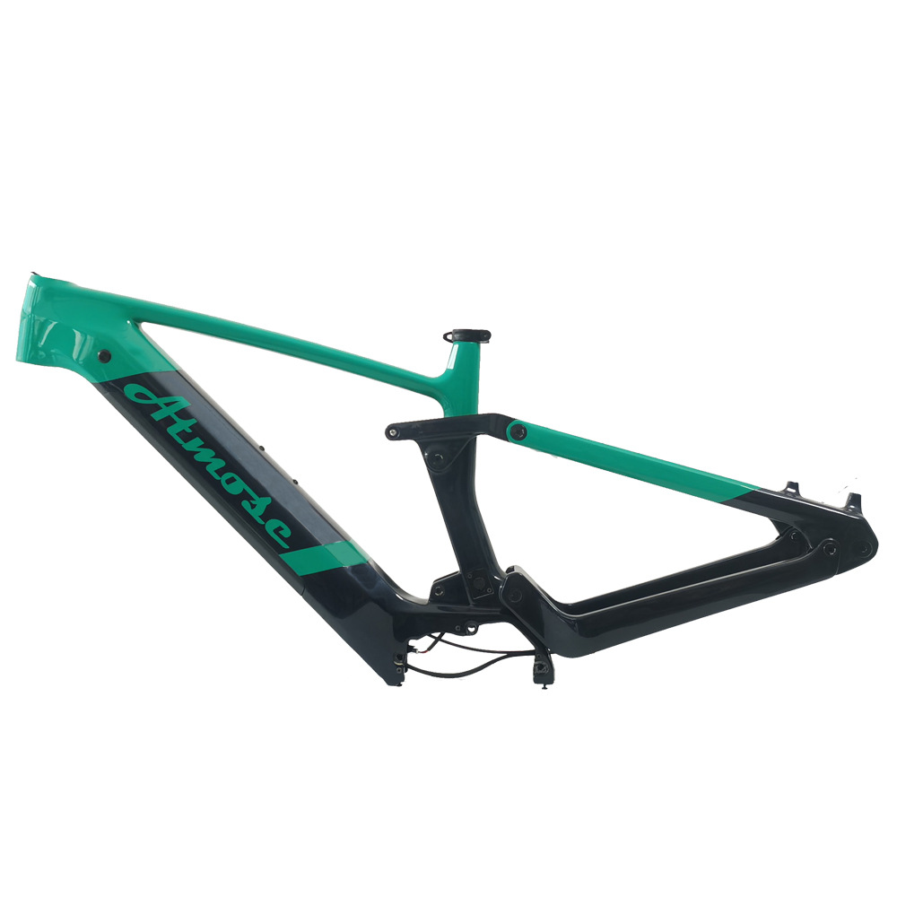 29轮径17英寸速降避震车架四连杆中置电机全碳纤维山地车软尾车架